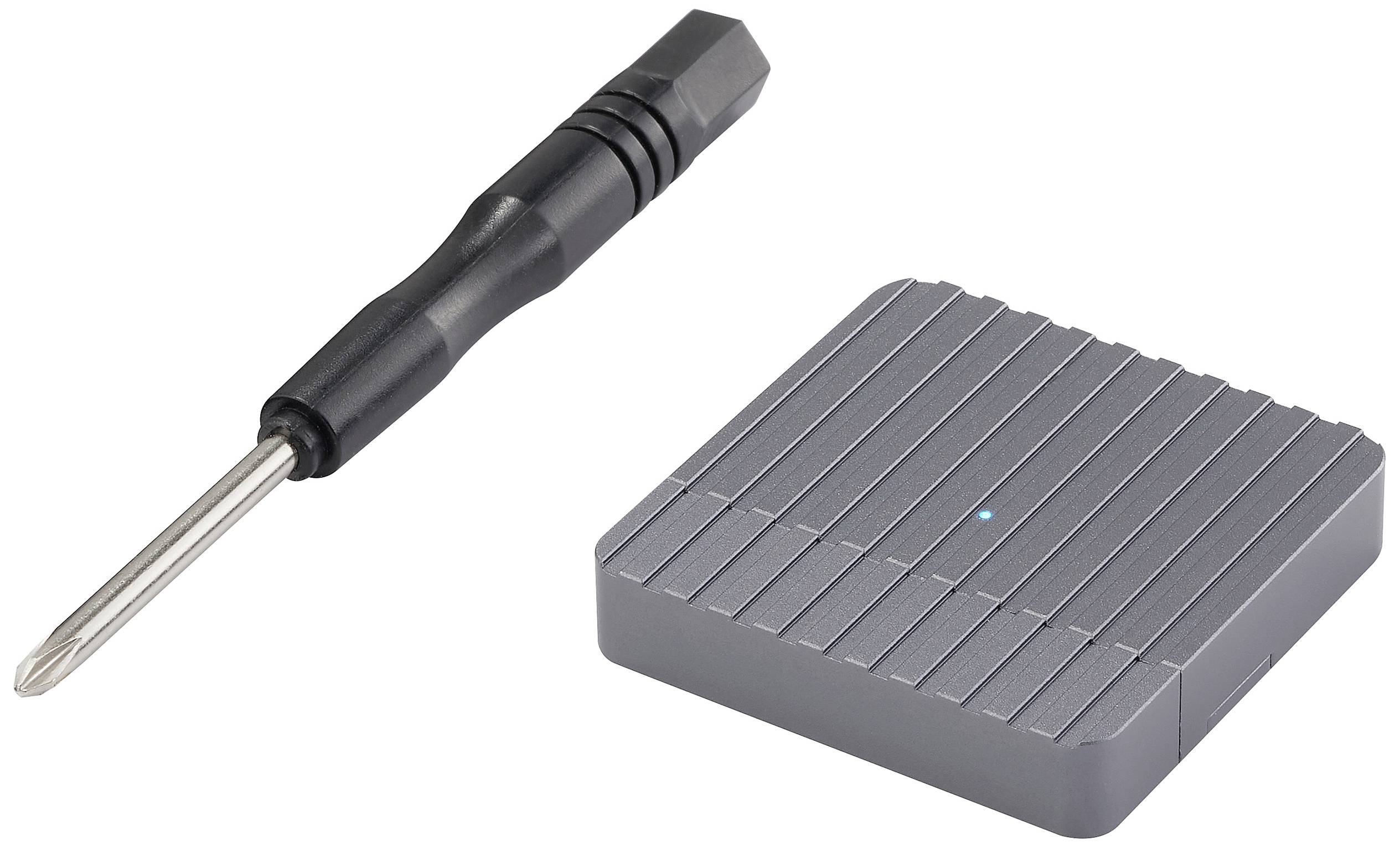 Renkforce RF-HDE-090 M.2 SSD-Gehäuse USB-C® (USB 3.2 Gen 2) 10 GBit/s M.2 PCIe NVMe 2230 RF-6332596