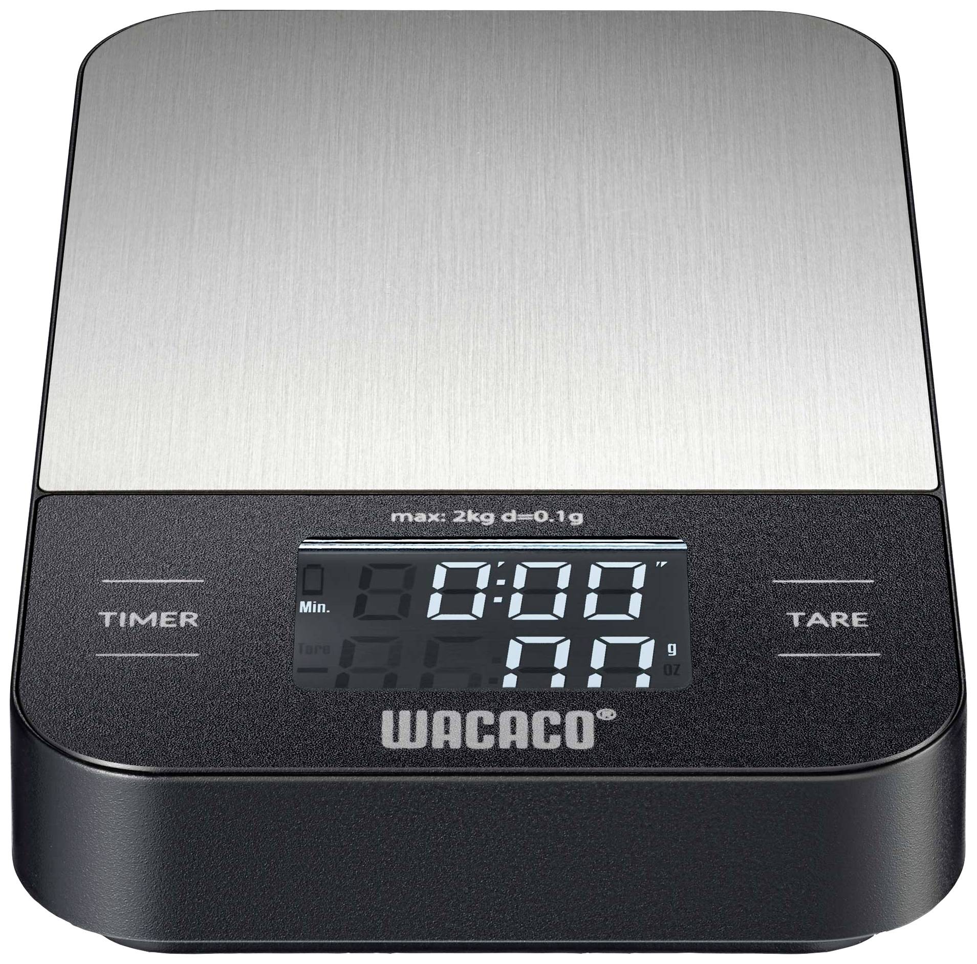 Wacaco Picopresso Kaffeewaage in Taschenform Silber, Schwarz