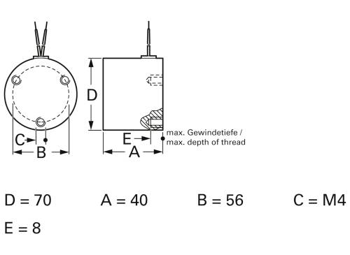 Kendrion Haftmagnet 1400 N 24 V/DC 19W HT-D70-F-24V DC 100 ED