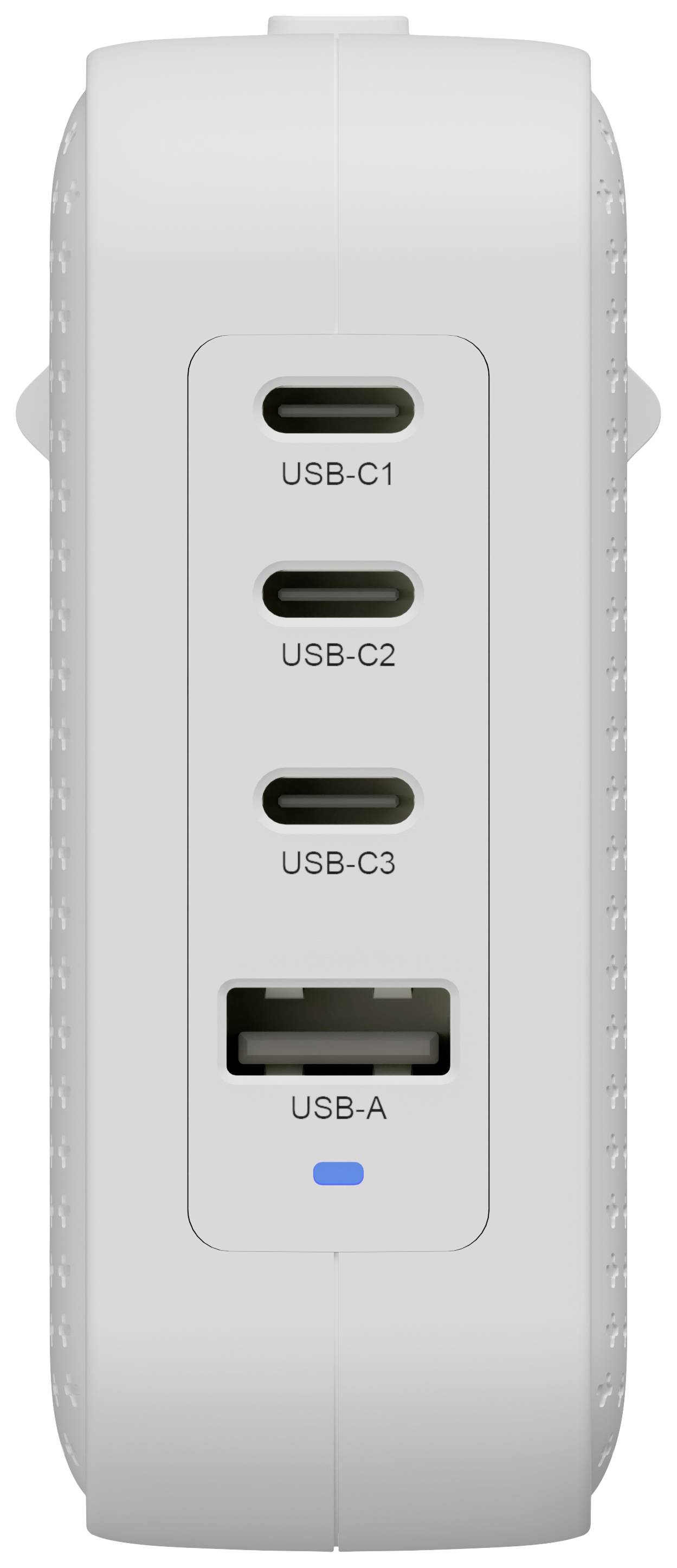 HYPER HyperJuice® 100W USB-C Reiseladeadapter 100W 1x USB-A, 3x USB-C® USB PD, USB PD 3.0, QC 2.0, QC 3.0, PPS Weiß GaN, mit