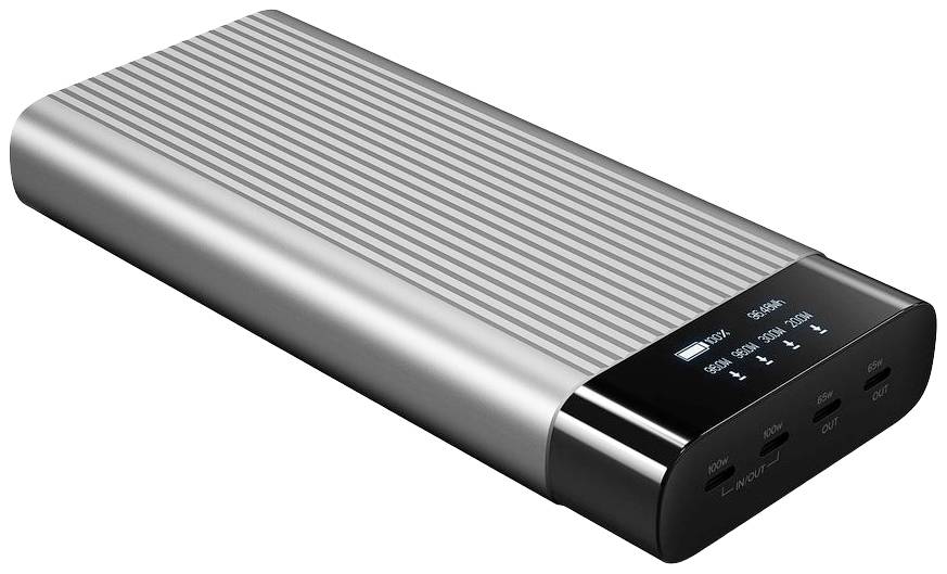 HYPER HyperJuice HJ245B Powerbank 27000 mAh USB-C® Schwarz/Silber