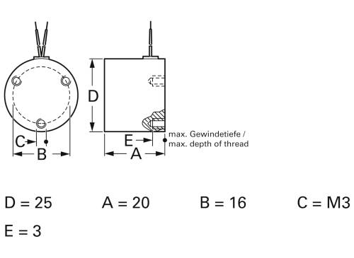 Kendrion Haftmagnet 115 N 24 V/DC 4 W HT-D25-F-24V DC 100 ED