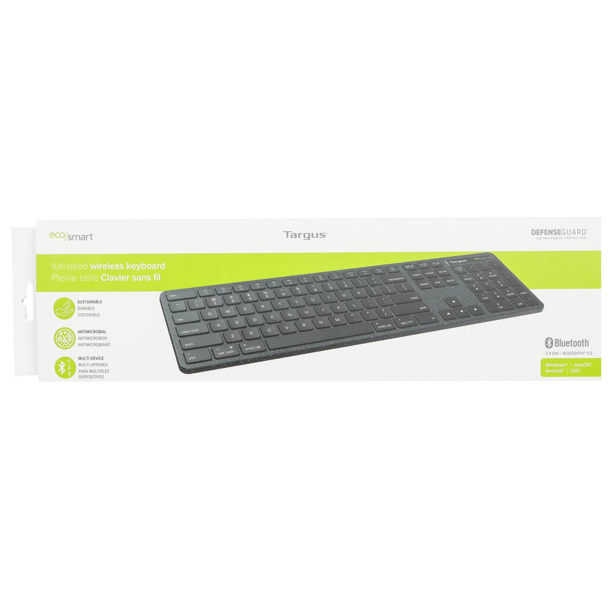 Targus EcoSmart™ Funk, Bluetooth® Tastatur Französisch, AZERTY Schwarz