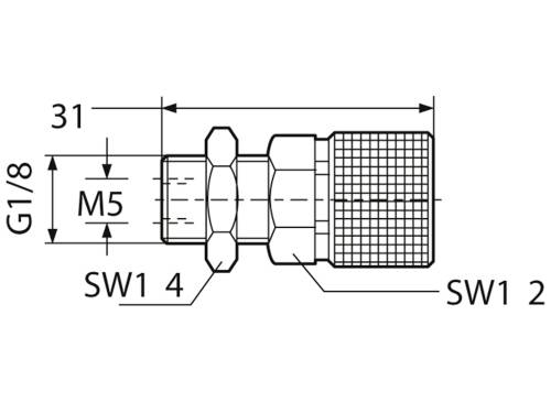 Kendrion Kupplungsteil 50061-02 12 bar (max) Außengewinde M5 1St.