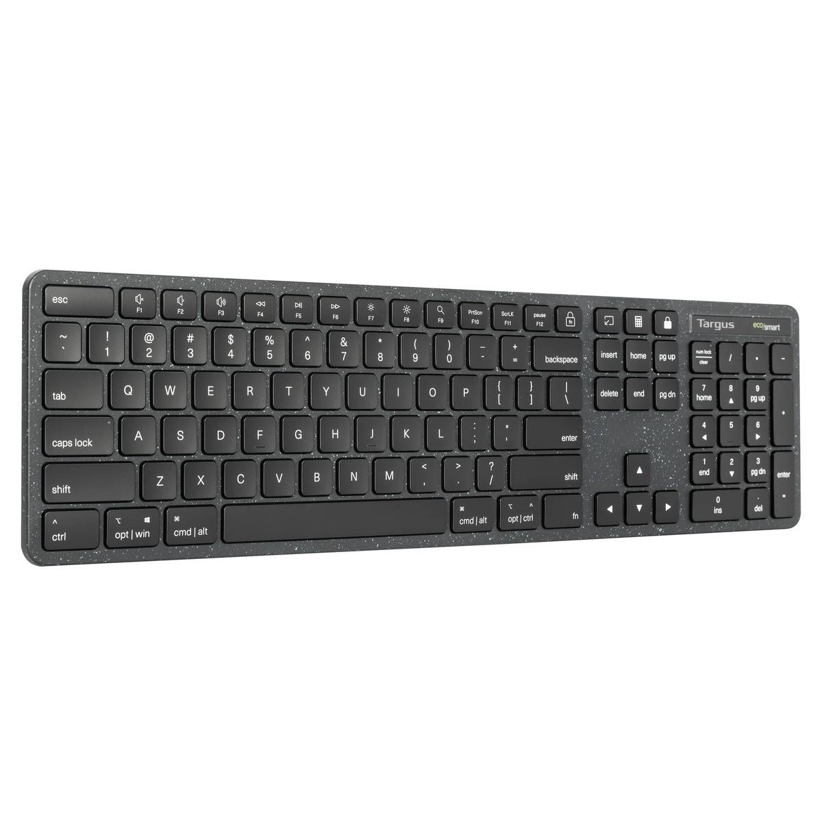 Targus EcoSmart™ Funk, Bluetooth® Tastatur Norwegisch Schwarz