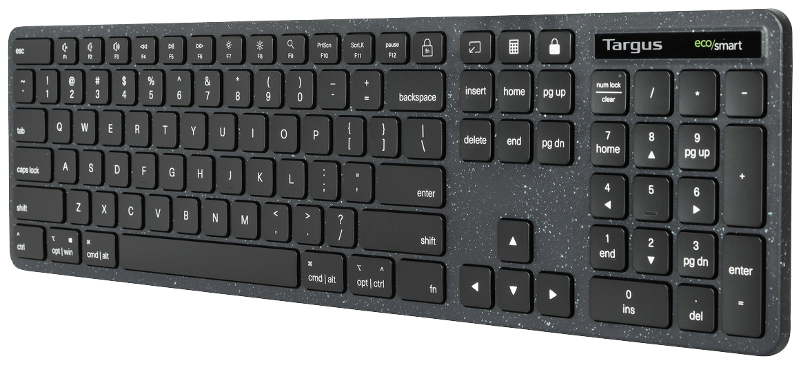 Targus EcoSmart™ Funk, Bluetooth® Tastatur Norwegisch Schwarz