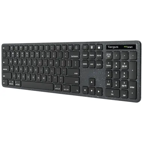 Targus EcoSmart™ Funk, Bluetooth® Tastatur Englisch, QWERTY Schwarz Targus EcoSmart™ Funk, Bluetooth® Tastatur Englisch, QWERTY Schwarz