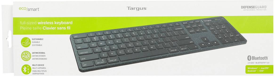 Targus EcoSmart™ Funk, Bluetooth® Tastatur Englisch, QWERTY Schwarz