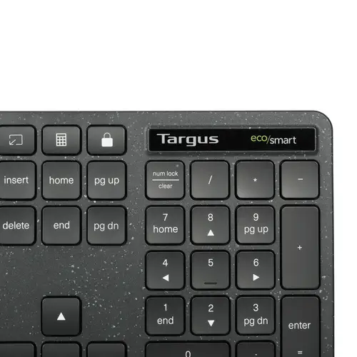 Targus EcoSmart™ Funk, Bluetooth® Tastatur Englisch, QWERTY Schwarz Targus EcoSmart™ Funk, Bluetooth® Tastatur Englisch, QWERTY Schwarz