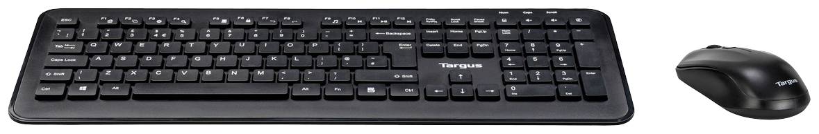 Targus AKM610UK Funk Tastatur, Maus-Set Englisch, QWERTY Schwarz