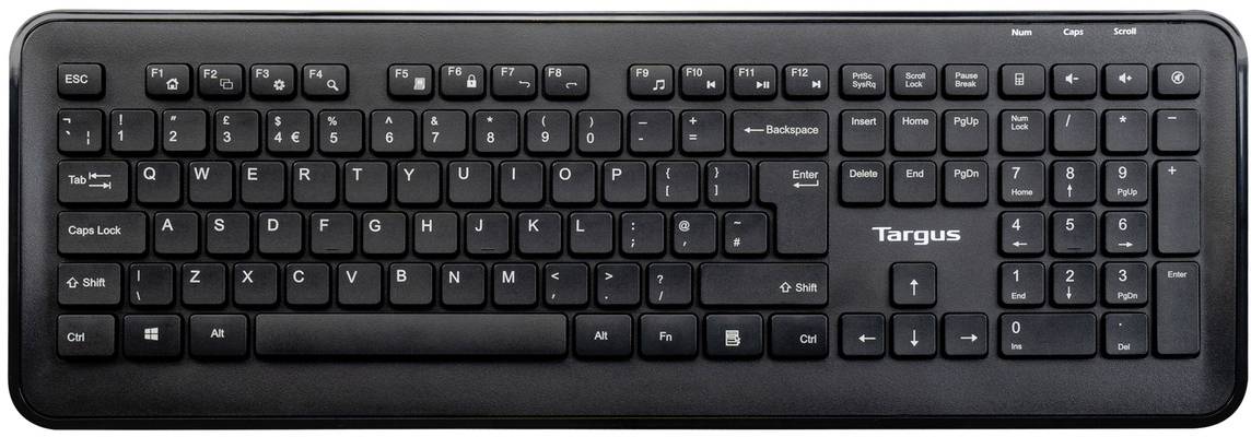 Targus AKM610UK Funk Tastatur, Maus-Set Englisch, QWERTY Schwarz