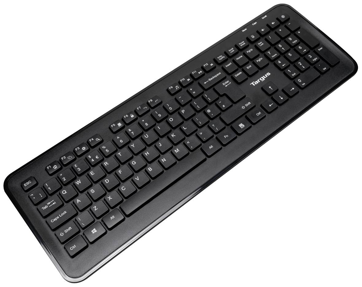 Targus AKM610UK Funk Tastatur, Maus-Set Englisch, QWERTY Schwarz