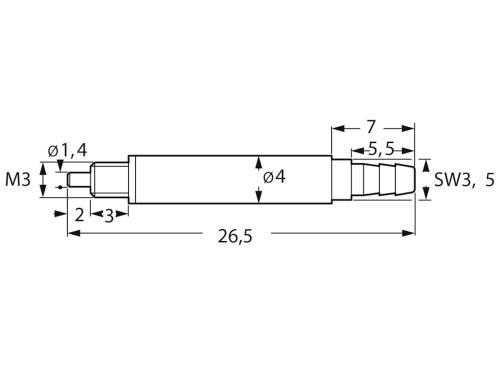 Kendrion 40.100 Kolbenstangenzylinder Hublänge: 6mm 1St.