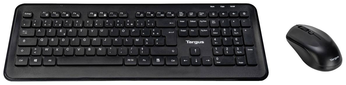 Targus AKM610FR Funk Tastatur, Maus-Set Französisch, AZERTY Schwarz