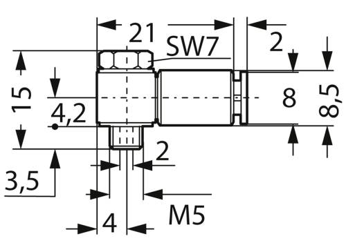 Kendrion L-Schwenkanschluss 52095 Außengewinde M5