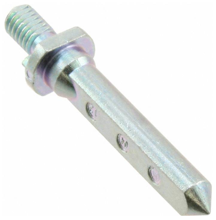Ein silberner rechteckiger elektronischer Stecker mit mehreren Stiften, der zum Verbinden von Geräten entwickelt wurde.