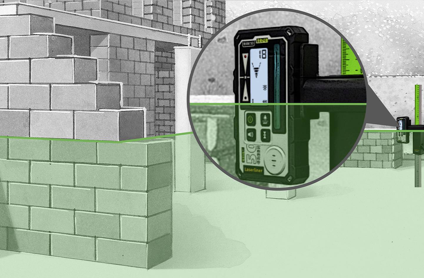Laserliner 033.70A Laserempfänger für Linienlaser Passend für (Marke-Nivelliergeräte) Laserliner