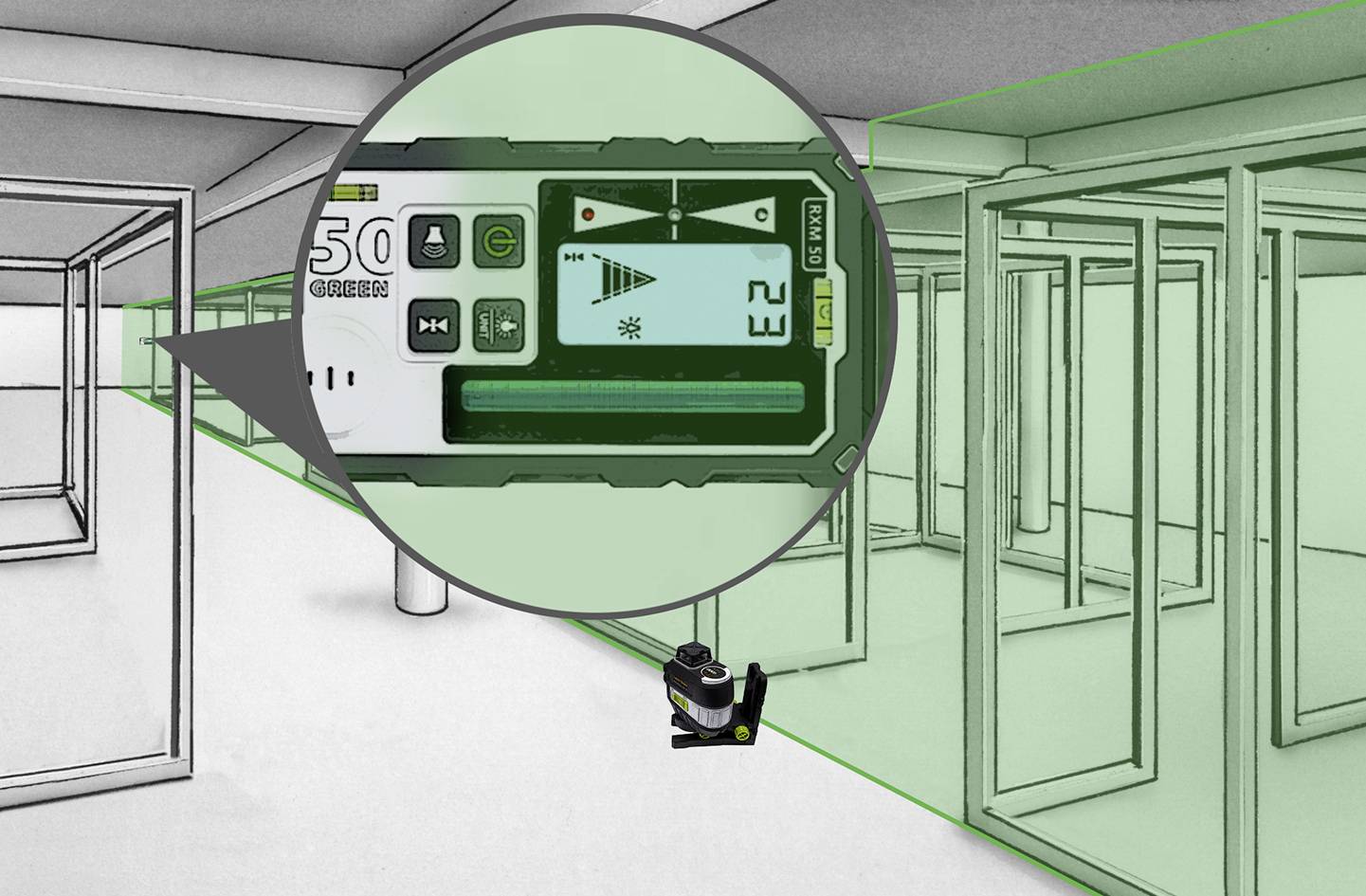 Laserliner 033.70A Laserempfänger für Linienlaser Passend für (Marke-Nivelliergeräte) Laserliner