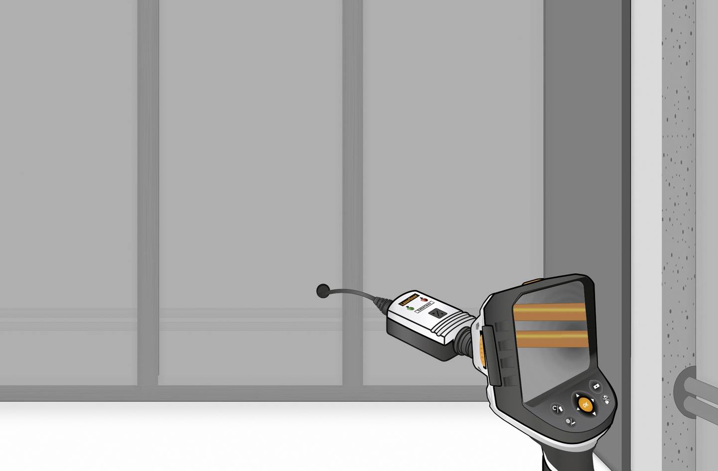 Laserliner DuoView Camera Endoskop-Sonde Sonden-Ø 10mm 1.00m LED-Beleuchtung, Fokussierung