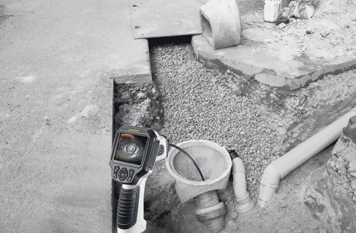 Laserliner MaxView Camera Endoskop-Sonde Sonden-Ø 17mm 1.50m LED-Beleuchtung, Fokussierung