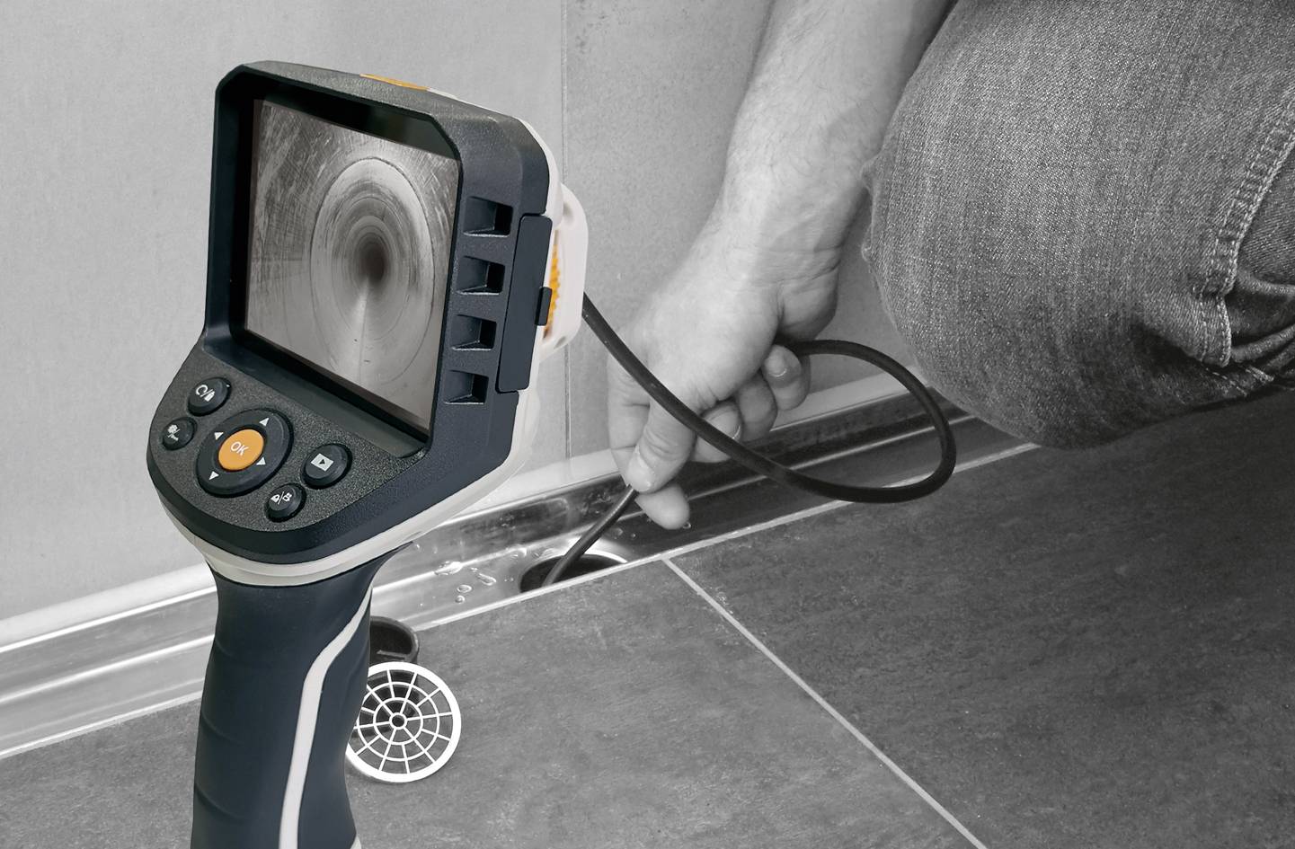 Laserliner VarioView Camera Endoskop-Sonde Sonden-Ø 17mm 1.5m LED-Beleuchtung, Fokussierung