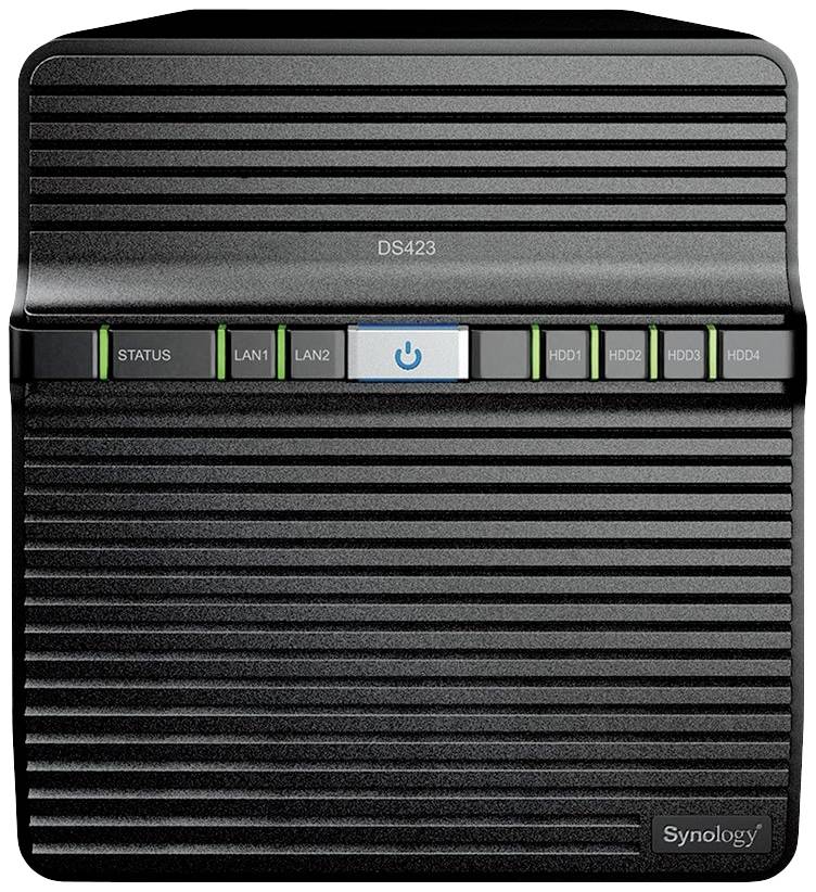 Synology DiskStation DS423 NAS-Server Gehäuse 0GB 4 Bay Ein-/Ausschalter, 2x USB 3.2 Gen 1 HUB (USB 3.0), RAID-fähig DS423