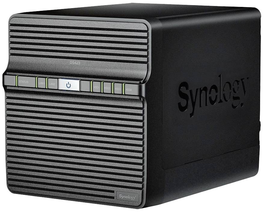 Synology DiskStation DS423 NAS-Server Gehäuse 0GB 4 Bay Ein-/Ausschalter, 2x USB 3.2 Gen 1 HUB (USB 3.0), RAID-fähig DS423