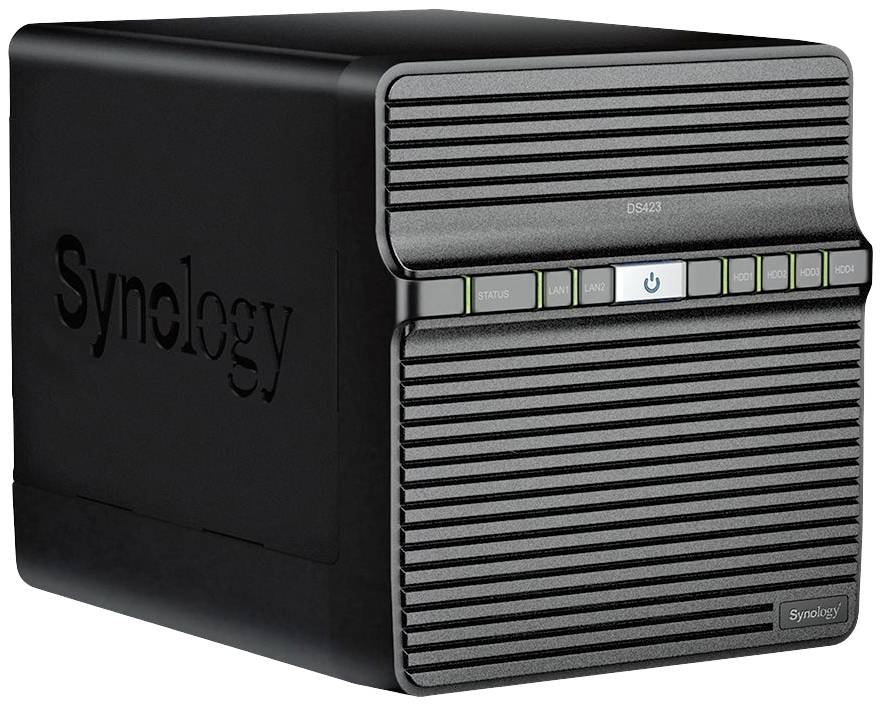 Synology DiskStation DS423 NAS-Server Gehäuse 0GB 4 Bay Ein-/Ausschalter, 2x USB 3.2 Gen 1 HUB (USB 3.0), RAID-fähig DS423