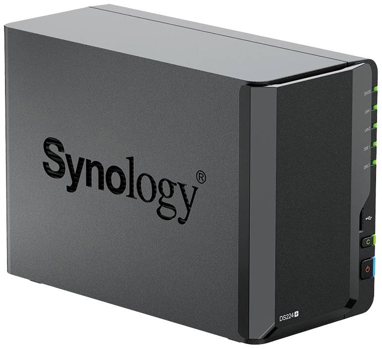 Synology DiskStation DS224+ NAS-Server Gehäuse 0 GB 2 Bay 2x USB 3.2 Gen 1 HUB (USB 3.0), Ein-/Ausschalter, RAID-fähig DS224+