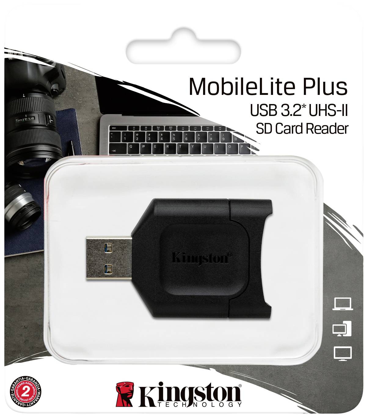 Kingston MobileLite Plus Externer Speicherkartenleser USB-A (USB 3.2 Gen 1) Schwarz