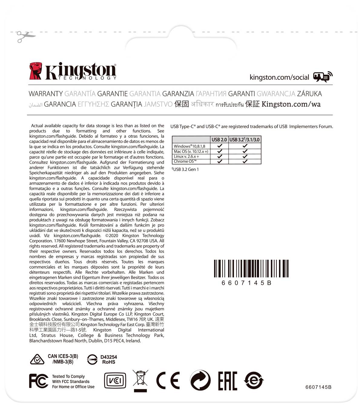 Kingston DataTraveler 70 USB-Stick Retail 128GB Schwarz DT70/128GB USB-C®