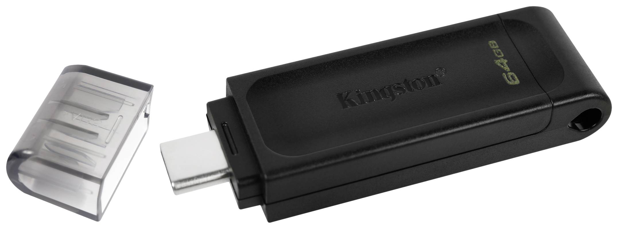 Kingston DataTraveler 70 USB-Stick Retail 64GB Schwarz DT70/64GB USB-C®