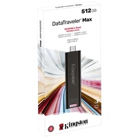 Kingston DataTraveler Max USB-Stick Retail 512 GB Schwarz DTMAX/512GB USB-C® Kingston DataTraveler Max USB-Stick Retail 512 GB Schwarz DTMAX/512GB USB-C®