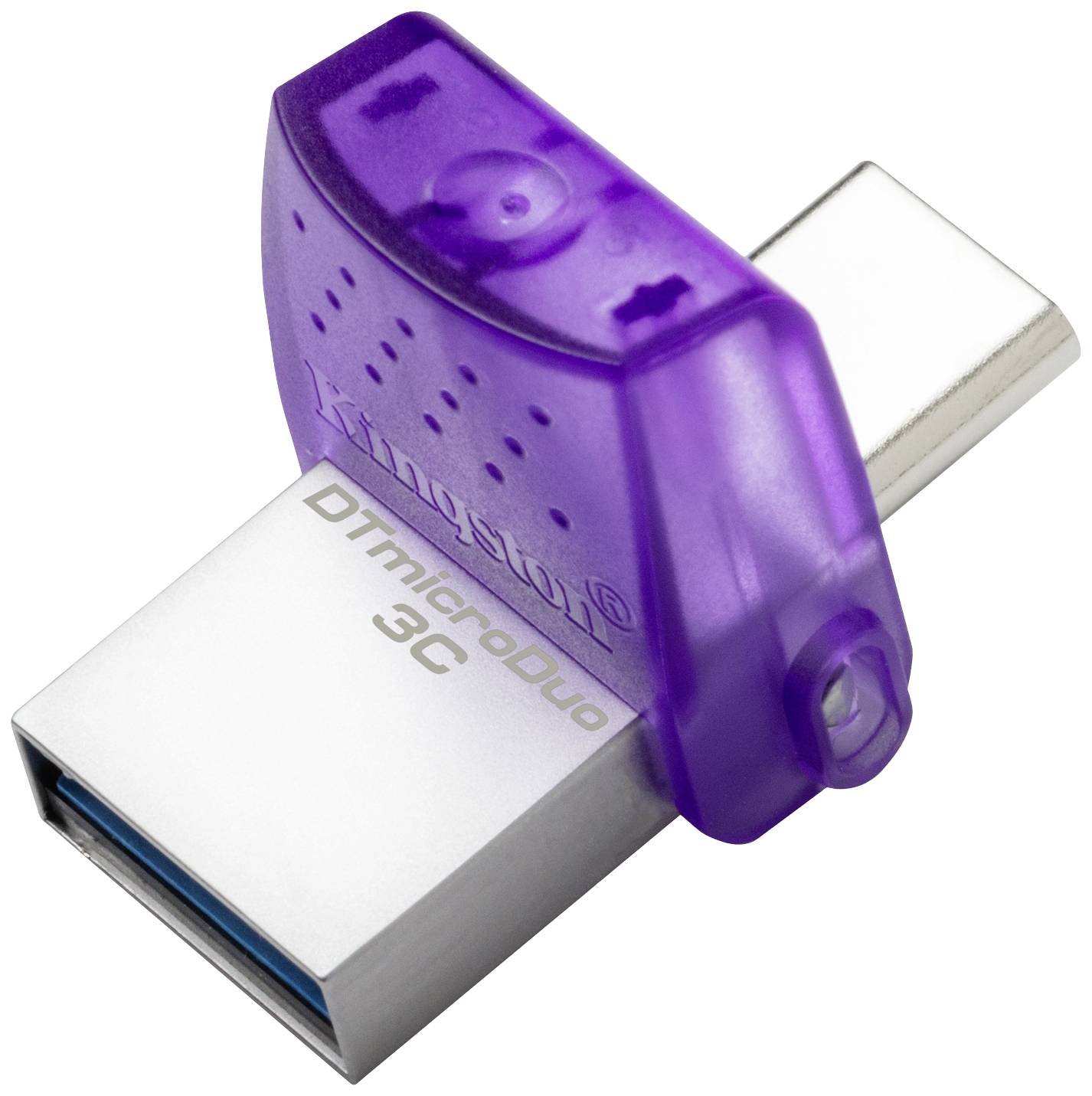 Kingston DataTraveler microDuo 3C USB-Stick Retail 256GB Edelstahl, Violett DTDUO3CG3/256GB USB-A (USB 3.2 Gen 1), USB-C®