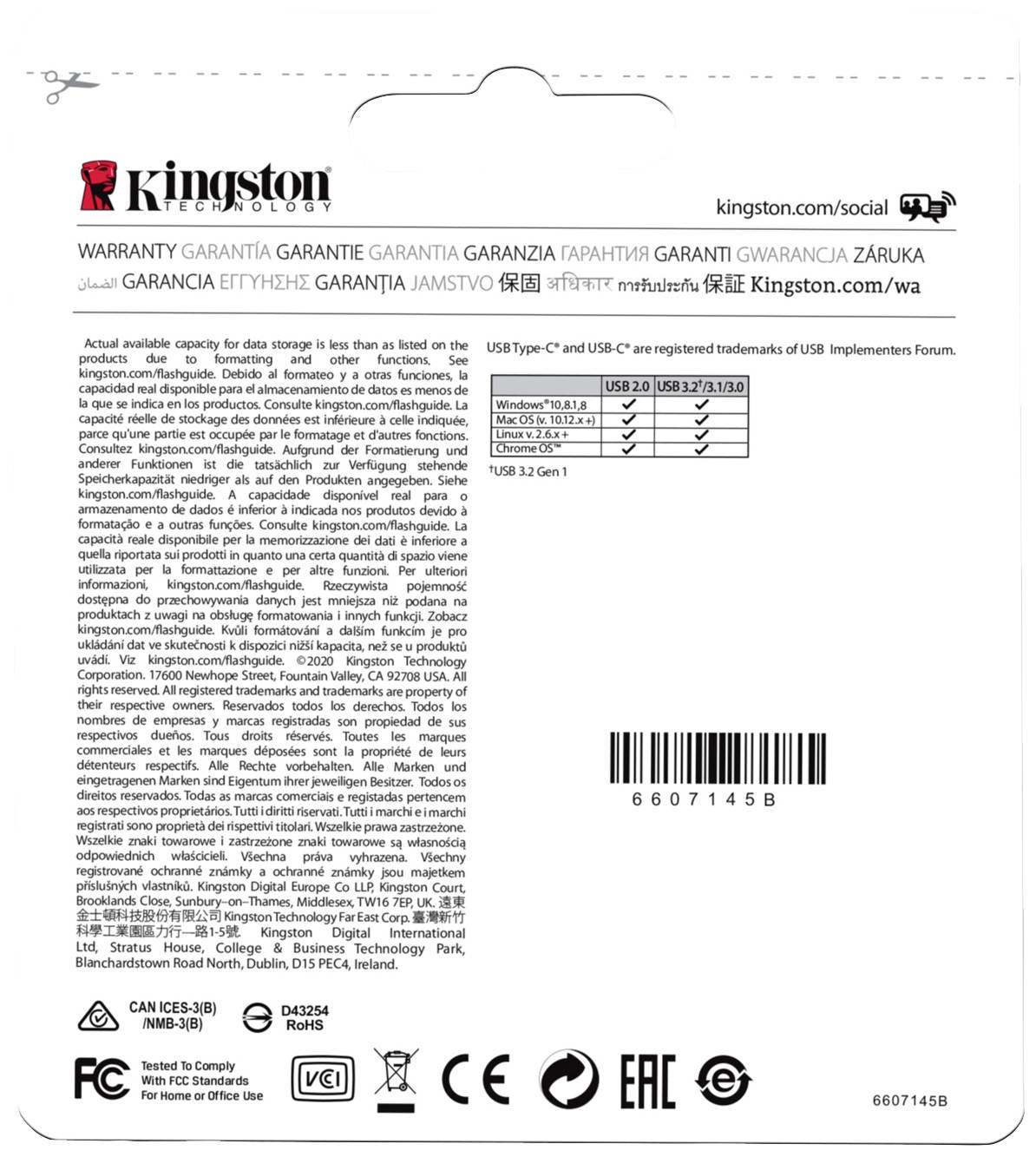 Kingston DataTraveler microDuo 3C USB-Stick Retail 256GB Edelstahl, Violett DTDUO3CG3/256GB USB-A (USB 3.2 Gen 1), USB-C®