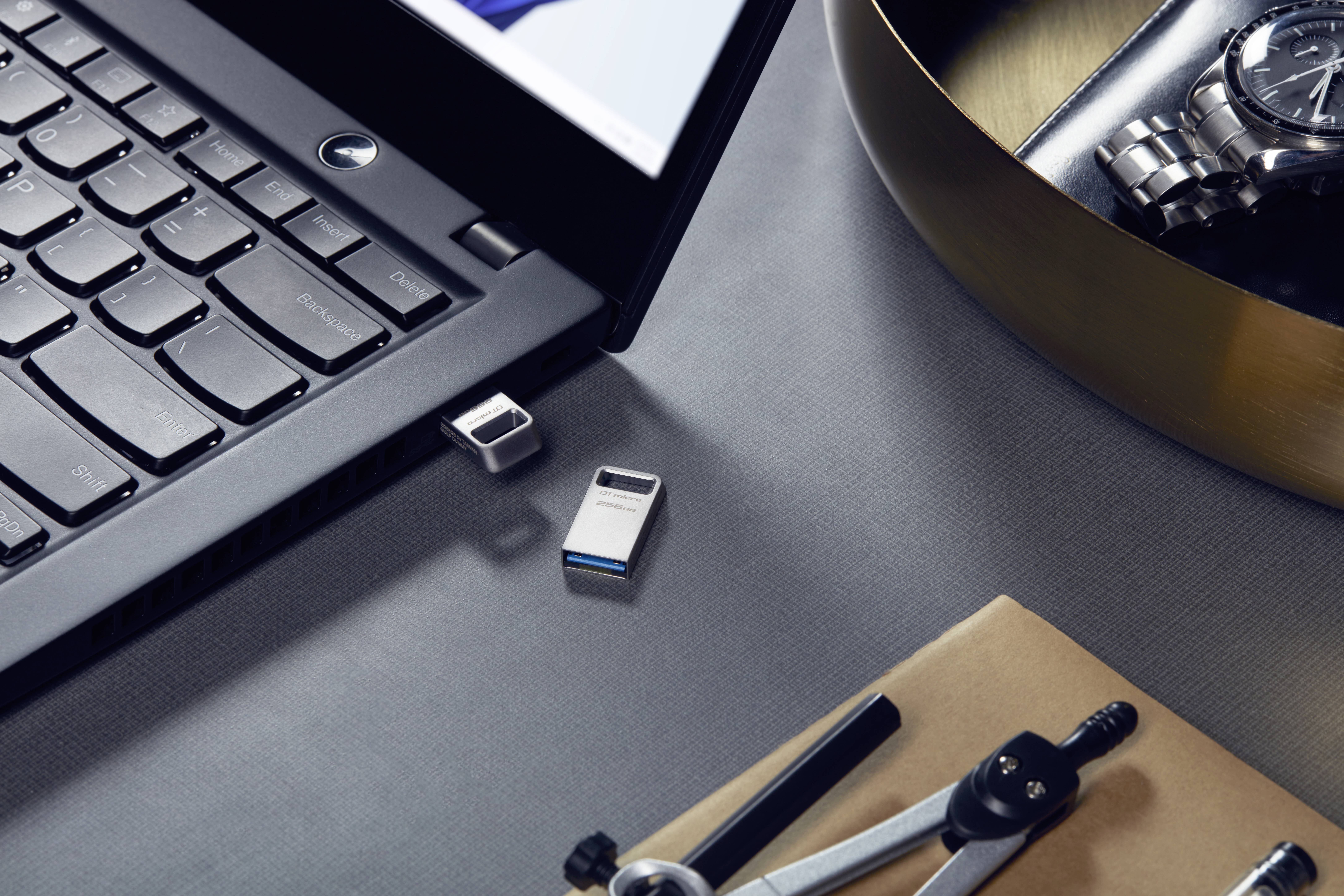 Kingston DataTraveler Micro USB-Stick Retail 256GB Silber DTMC3G2/256GB USB-A (USB 3.2 Gen 1)