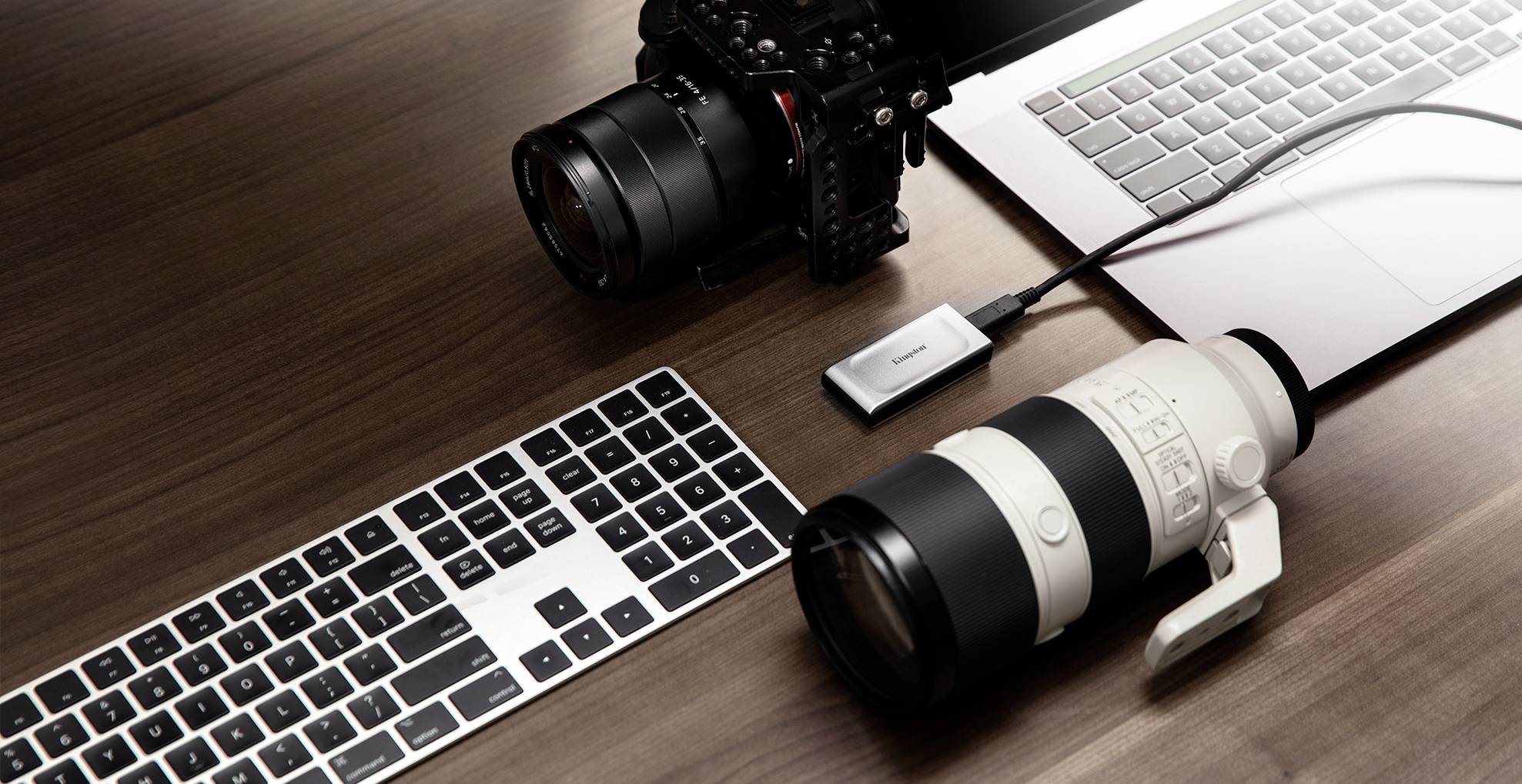 Kingston XS2000 4TB Externe SSD-Festplatte 6.35cm (2.5 Zoll) USB-C® Schwarz/Silber SXS2000/4000G