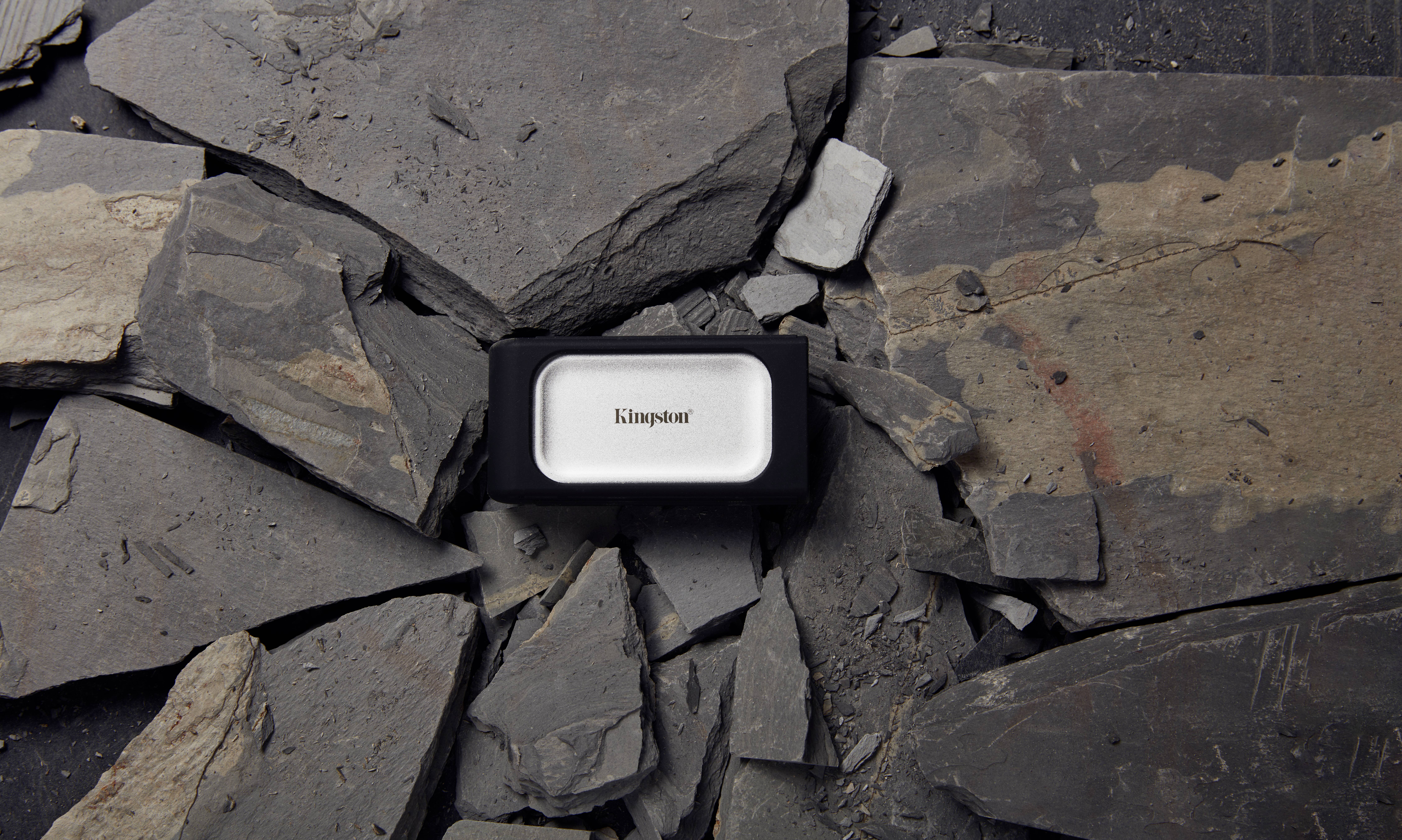 Kingston XS2000 4TB Externe SSD-Festplatte 6.35cm (2.5 Zoll) USB-C® Schwarz/Silber SXS2000/4000G