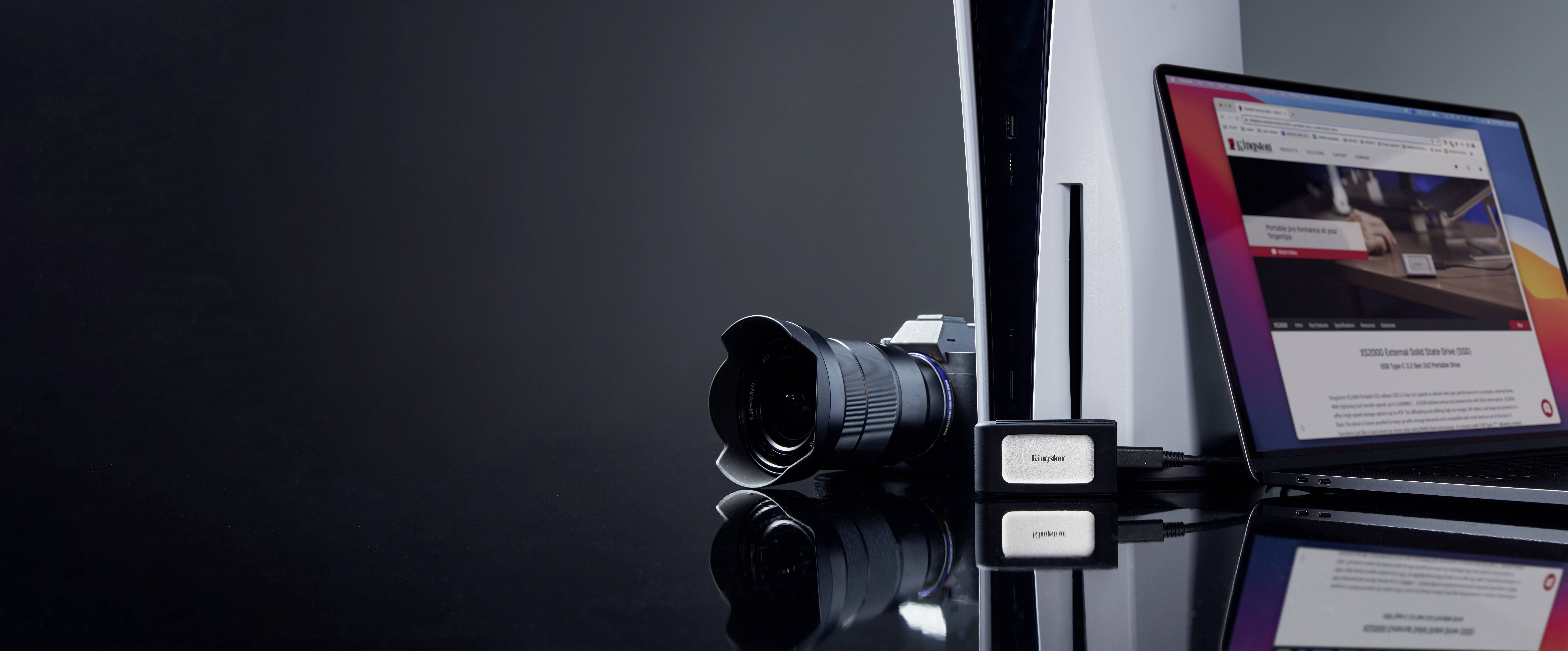 Kingston XS2000 4TB Externe SSD-Festplatte 6.35cm (2.5 Zoll) USB-C® Schwarz/Silber SXS2000/4000G