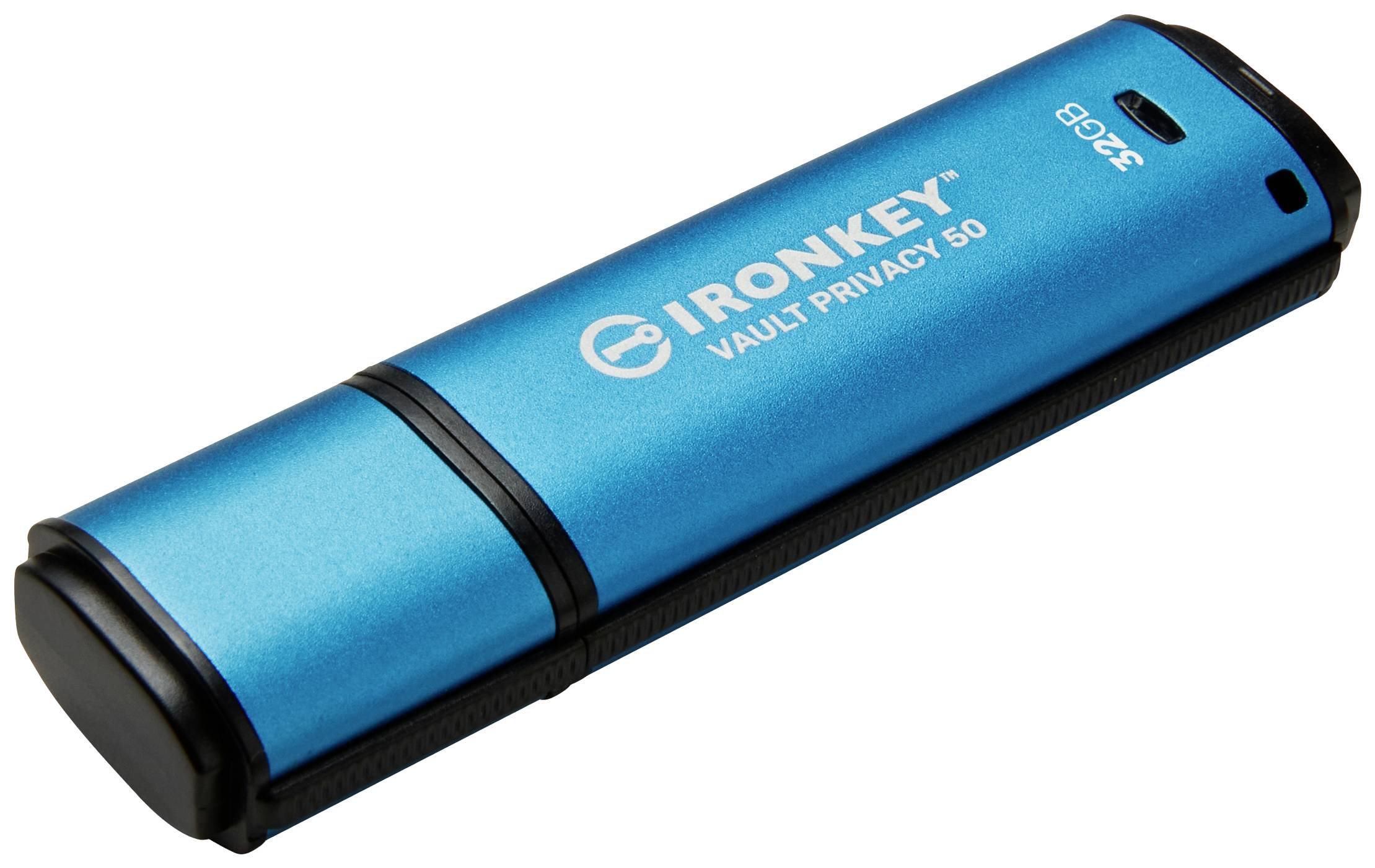 Kingston IronKey Vault Privacy 50 Series USB-Stick Retail 32GB Schwarz/Blau IKVP50/32GB USB-A (USB 3.2 Gen 1)