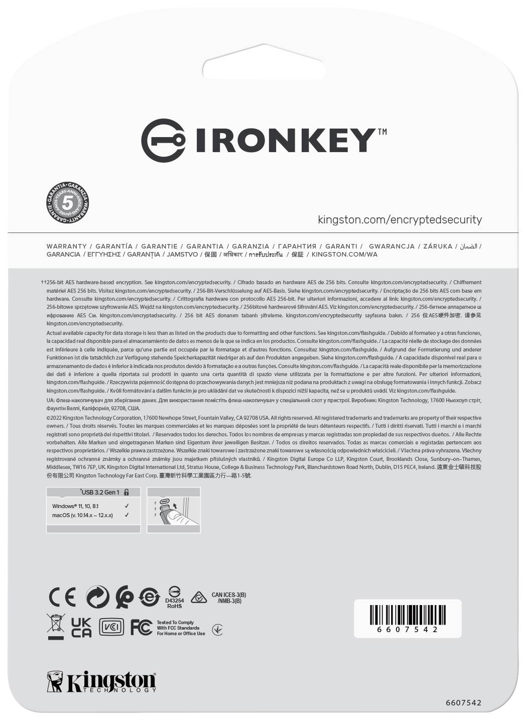 Kingston IronKey Vault Privacy 50 Series USB-Stick Retail 16GB Schwarz/Blau IKVP50/16GB USB-A (USB 3.2 Gen 1)