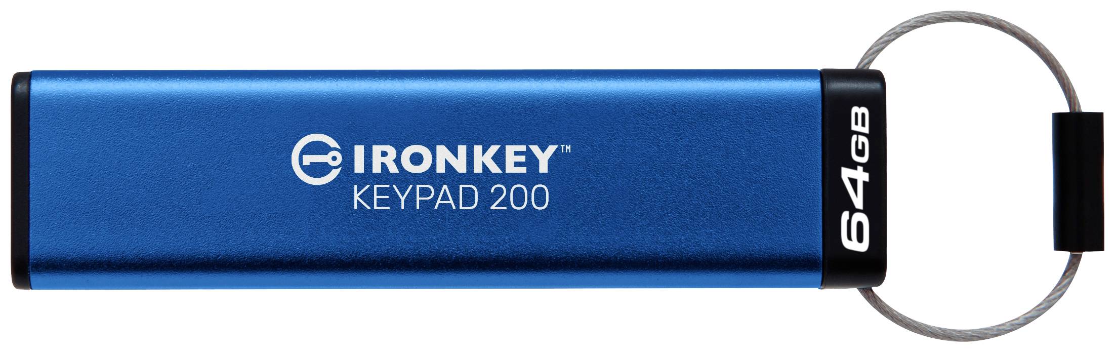 Kingston IronKey Keypad 200 USB-Stick Retail 64 GB Blau IKKP200/64GB USB-A (USB 3.2 Gen 1)