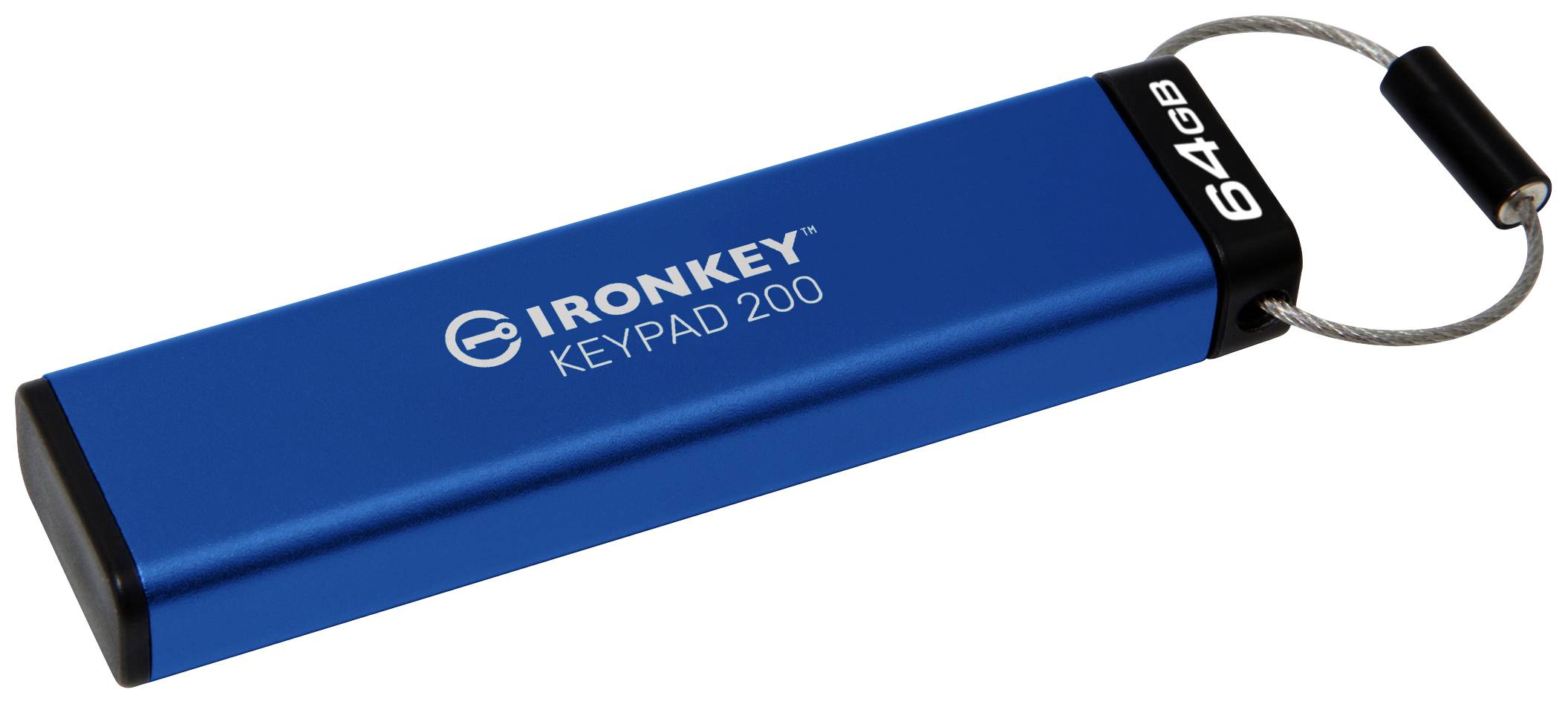 Kingston IronKey Keypad 200 USB-Stick Retail 64GB Blau IKKP200/64GB USB-A (USB 3.2 Gen 1)