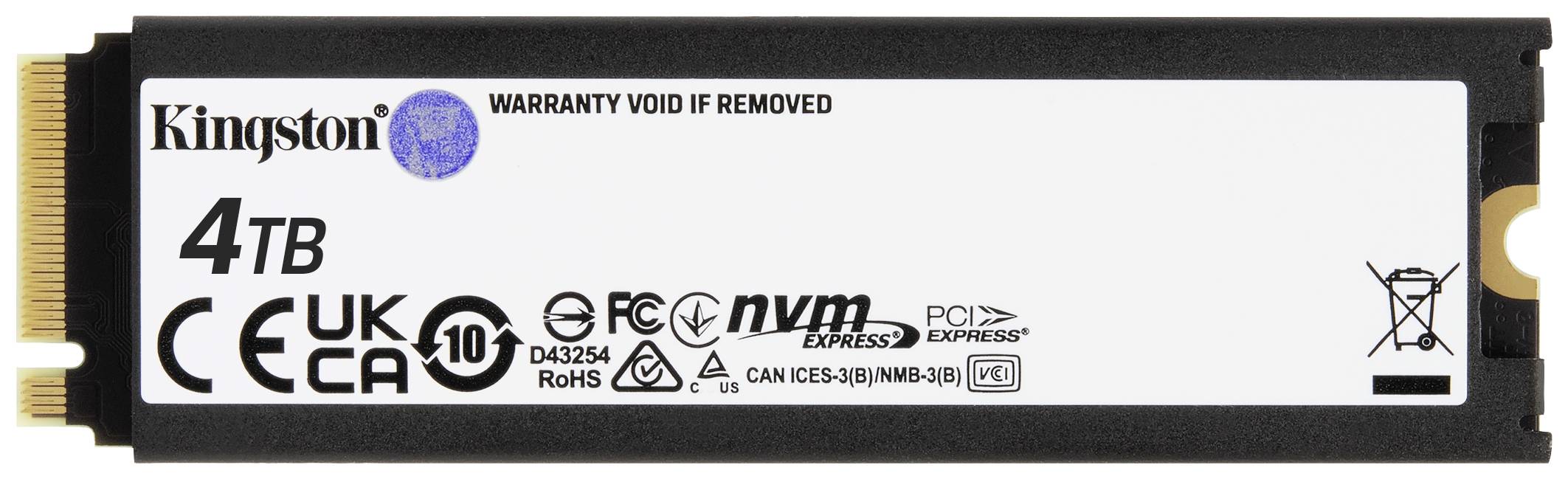 Kingston Fury Renegade 4TB Interne M.2 PCIe NVMe SSD 2280 PCIe NVMe 4.0 x4 Retail SFYRDK/4000G