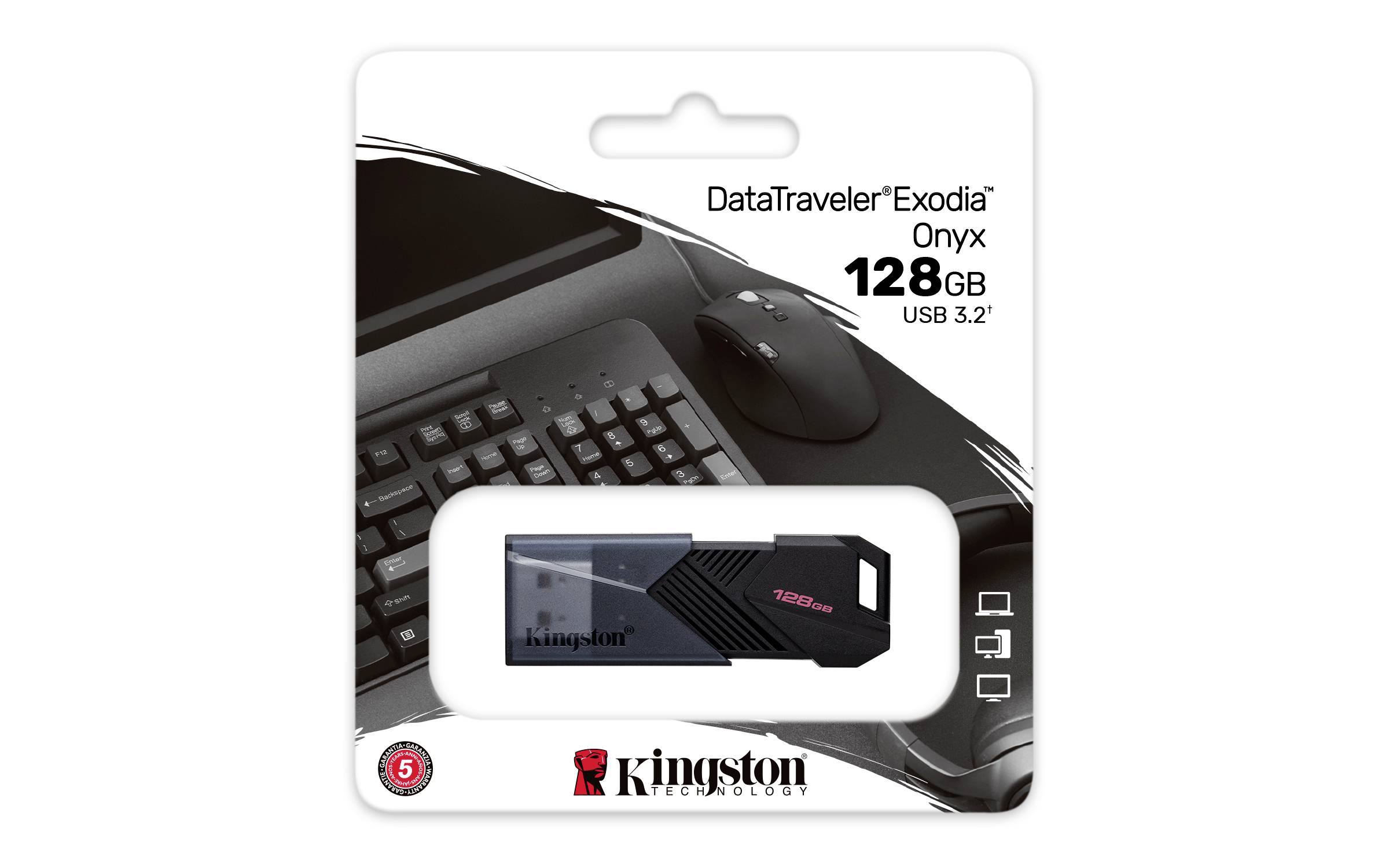 Kingston DataTraveler Onyx USB-Stick Retail 128GB Schwarz DTXON/128GB USB-A (USB 3.2 Gen 1)