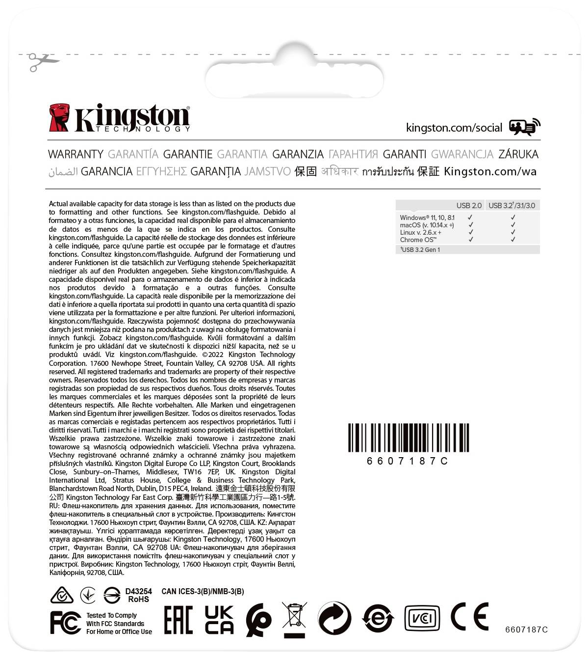 Kingston DataTraveler Onyx USB-Stick Retail 128GB Schwarz DTXON/128GB USB-A (USB 3.2 Gen 1)