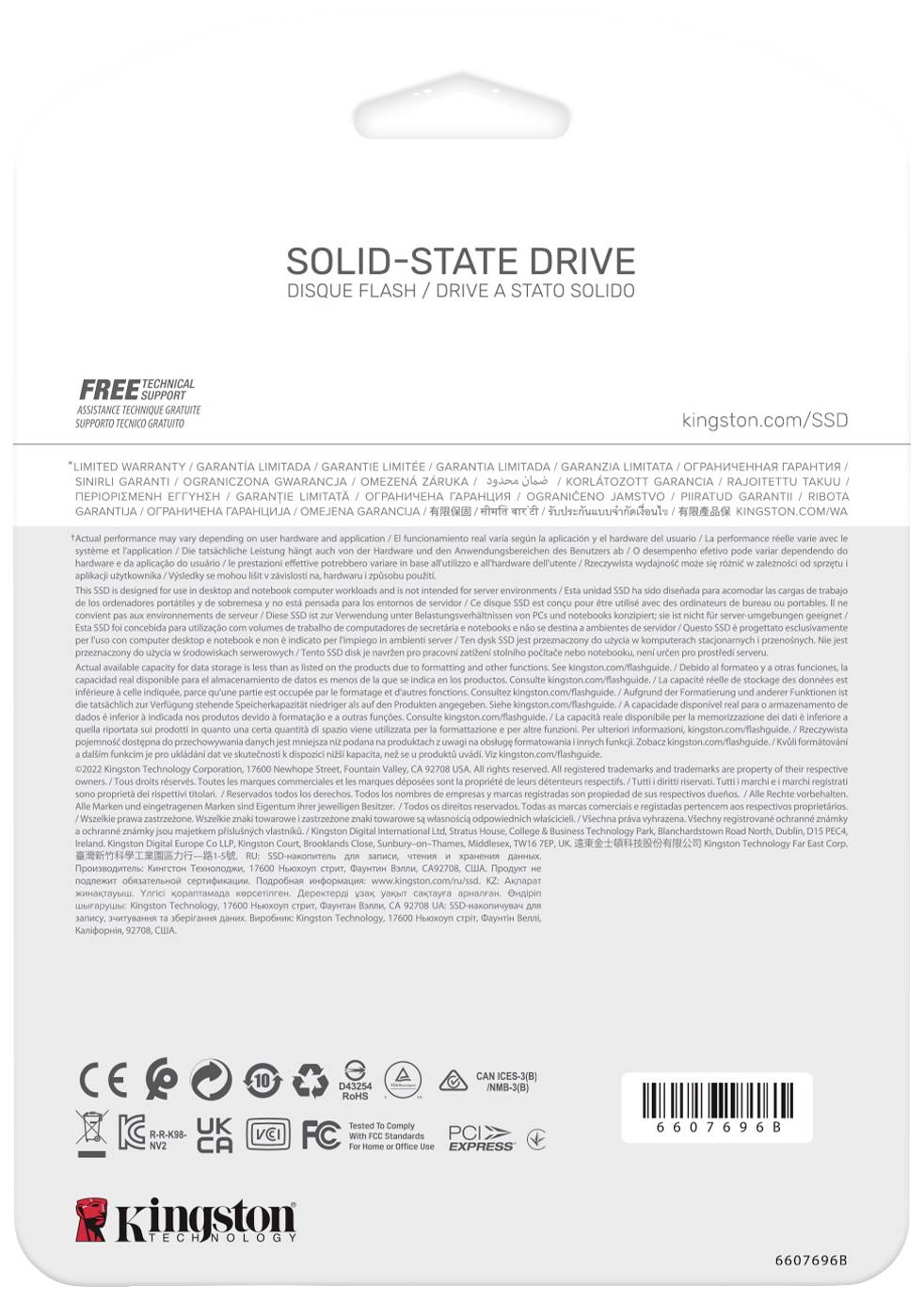 Kingston NV2 4 TB Interne M.2 PCIe NVMe SSD 2280 PCIe NVMe 4.0 x4 Retail SNV2S/4000G