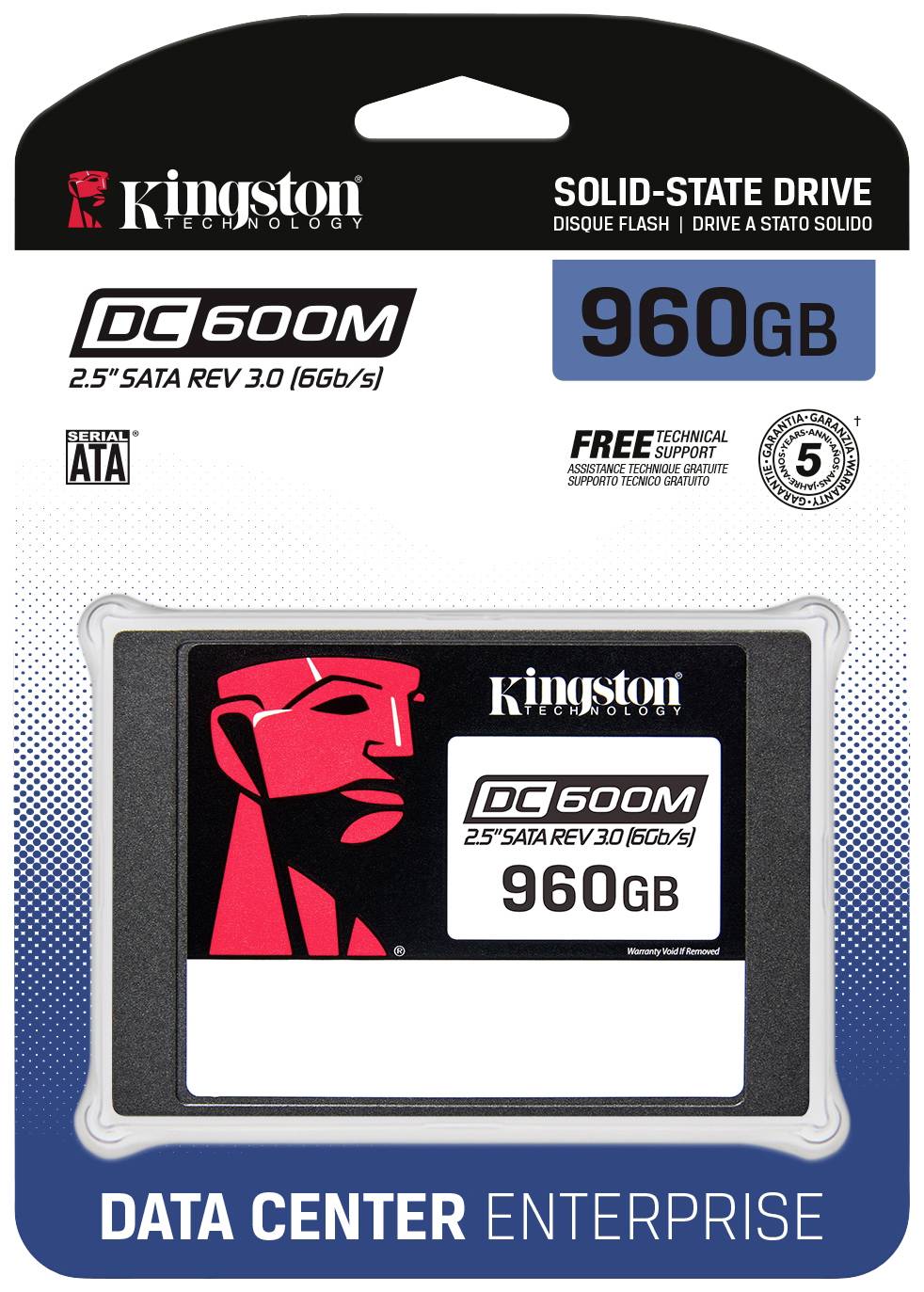 Kingston 960GB Interne SATA SSD 6.35cm (2.5 Zoll) SATA III Retail SEDC600M/960G
