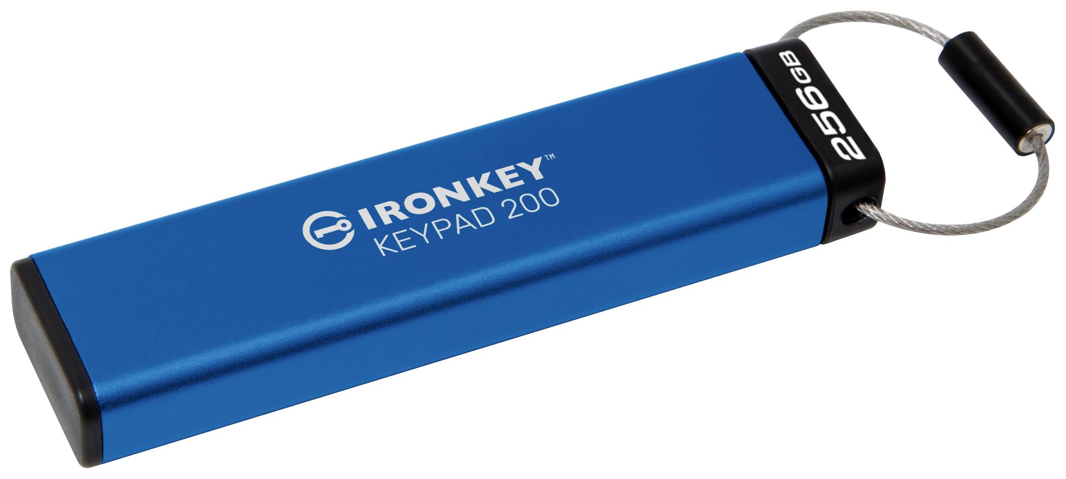 Kingston IronKey Keypad 200 USB-Stick Retail 256GB Blau IKKP200/256GB USB-A (USB 3.2 Gen 1)