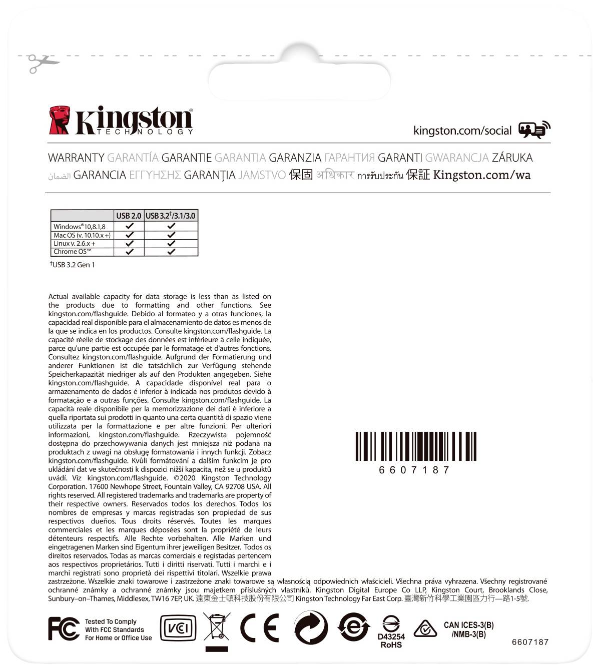 Kingston DataTraveler Kyson USB-Stick Retail 512GB Silber DTKN/512GB USB-A (USB 3.2 Gen 1)